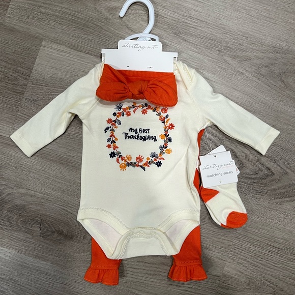 Starting Out Other - “My First Thanksgiving” 4 Piece Matching Set